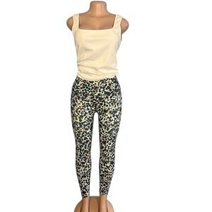 Sage Collective Cheetah Print Ink Splatter Leggings